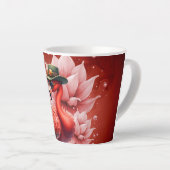 Steampunk Flamingo – Digitale fantasiekunst Latte Mok (Rechterhoek)
