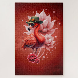Steampunk Flamingo – Digitale fantasiekunst Legpuzzel