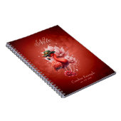 Steampunk Flamingo – Digitale fantasiekunst Notitieboek (Rechterzijde)