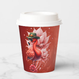 Steampunk Flamingo – Digitale fantasiekunst Papieren Bekers