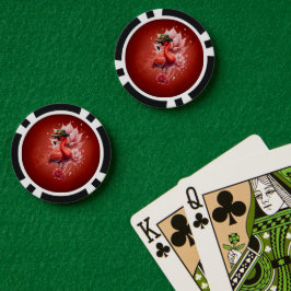 Steampunk Flamingo – Digitale fantasiekunst Poker Chips