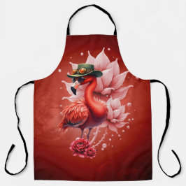 Steampunk Flamingo – Digitale fantasiekunst Schort