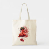 Steampunk Flamingo – Digitale fantasiekunst Tote Bag (Achterkant)