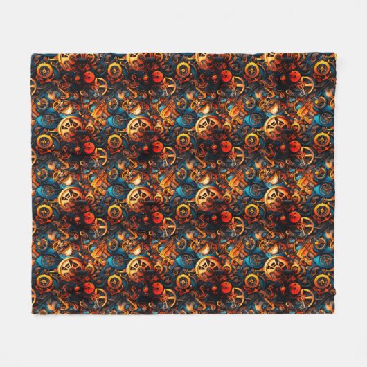 Steampunk Fleece Deken (Voorkant (Horizontaal))