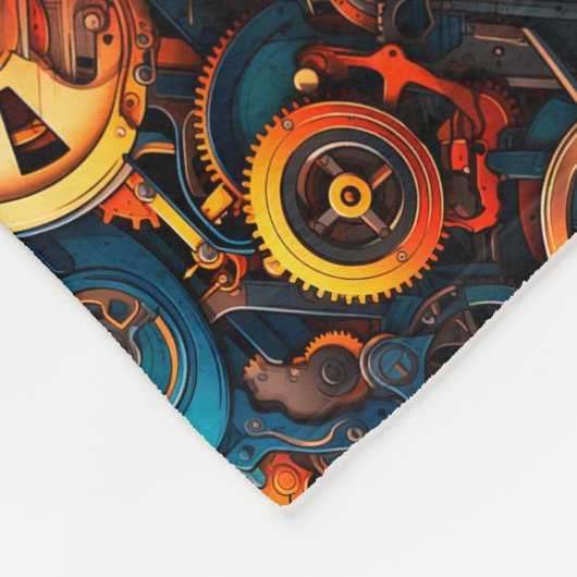 Steampunk Fleece Deken (Hoek)