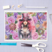 Steampunk Floral 3 Tissue Paper Tissuepapier (Craft)