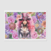 Steampunk Floral 3 Tissue Paper Tissuepapier (Voorkant)
