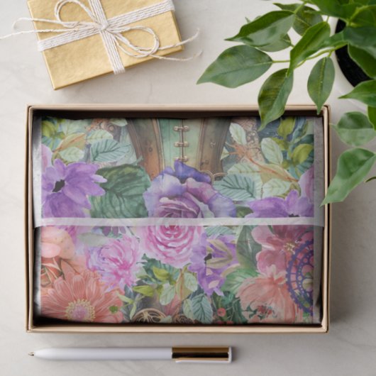 Steampunk Floral Dreams Tissuepapier (Geschenk)