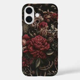 Steampunk Floral Elegance iPhone 16 Hoesje