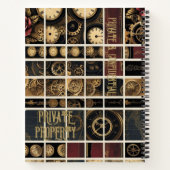 Steampunk Floral Gears Schrijftijdschrift Notitieboek (Achterkant)