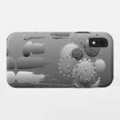 Steampunk Floral Metal Gray Case-Mate iPhone Case (Achterkant (horizontaal))