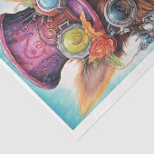 Steampunk Floral Pup 2 Tissuepapier (Detail)