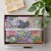 Steampunk Floral Pup met extra achtergrond Tissuepapier (Geschenk)