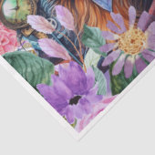 Steampunk Floral Pup met extra achtergrond Tissuepapier (Detail)