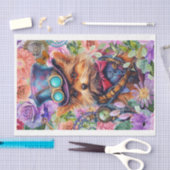 Steampunk Floral Pup Tissuepapier (Craft)
