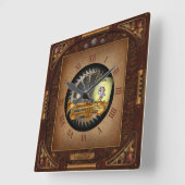 Steampunk Flumpet ~ Flügelhorn en Trumpet ~  Vierkante Klok (Hoek)