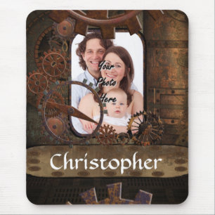 Steampunk foto achtergrond muismat