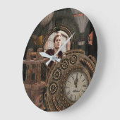 Steampunk Foto Lijst Industrial Clock Machines Grote Klok (Hoek)