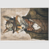 Steampunk Fox 1 Decoupage tissuepapier (Voorkant)