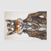 Steampunk Fox Art Tissuepapier (Voorkant)