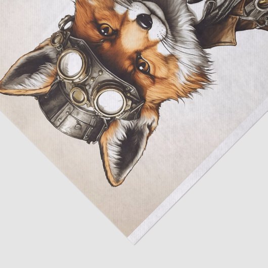 Steampunk Fox Art Tissuepapier (Detail)
