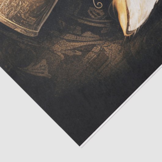 Steampunk Fox Head Tissuepapier (Detail)