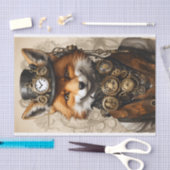  Steampunk Fox Illustratie Tissuepapier (Craft)
