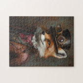 Steampunk Fox met een bril Legpuzzel (Horizontaal)