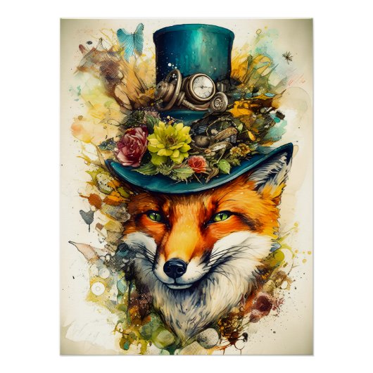 Steampunk Fox Perfect Poster (Voorkant)