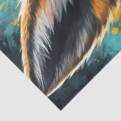 Steampunk Fox Portrait Decoupage Tissuepapier (Detail)