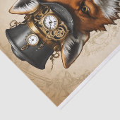 Steampunk Fox Portrait Tissuepapier (Detail)