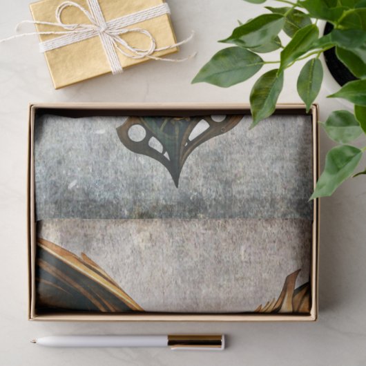 Steampunk Fox Portret Decoupage Papier (Geschenk)