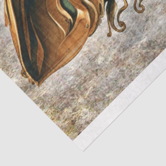 Steampunk Fox Portret Decoupage Papier (Detail)