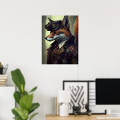 Steampunk Fox Wall Art Poster (Thuiskantoor)