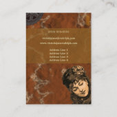 Steampunk ~ Foxy Lady ~  stijl Visitekaartje (Achterkant)