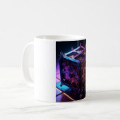 Steampunk Fractal Reflective Music Box Koffiemok (Voorkant links)