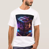 Steampunk Fractal Reflective Music Box T-shirt (Voorkant)