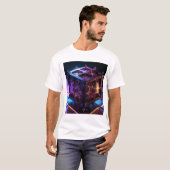 Steampunk Fractal Reflective Music Box T-shirt (Voorkant volledig)