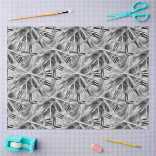 Steampunk fractal tissuepapier (Craft)