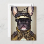 Steampunk French Bulldog Briefkaart (Voorkant / Achterkant)