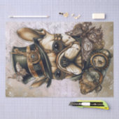 Steampunk French Bulldog Butterfly Tissuepapier (Craft)