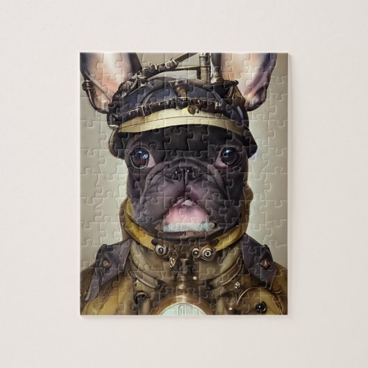 Steampunk French Bulldog Legpuzzel (Verticaal)