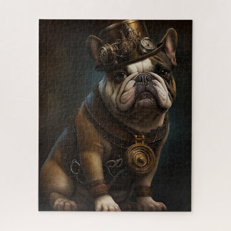 Steampunk French Bulldog, Retro Futuristic Puzzle Legpuzzel