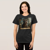Steampunk Frenchie (Editie 1) - Dames Tri-blend Shirt (Voorkant volledig)