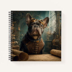 Steampunk Frenchie (Editie 2) - Deluxe Spiraal Notitieboek