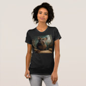 Steampunk Frenchie (Editie 2) - Slim Fit T-shirt (Voorkant volledig)