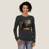 Steampunk Frenchie (Edition 2) - Long Sleeve Tri-Blend Shirt (Voorkant)