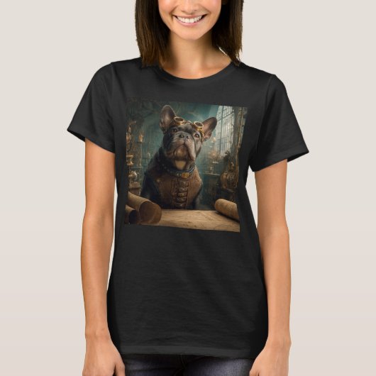 Steampunk Frenchie (Edition 2) - Women's Basic  T-shirt (Voorkant)
