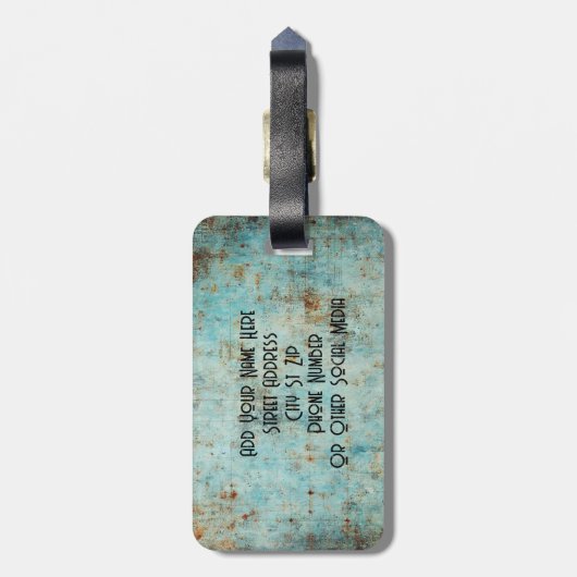 Steampunk Frog Custom Luggage Tag Bagagelabel (Achterkant verticaal)