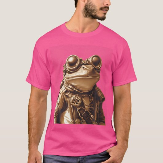 Steampunk Frog Fantasy Art T-shirt (Voorkant)